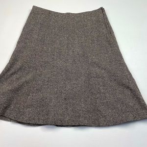 Gap Classic Black Wool Blend Tweed Skirt Size 8 Lined